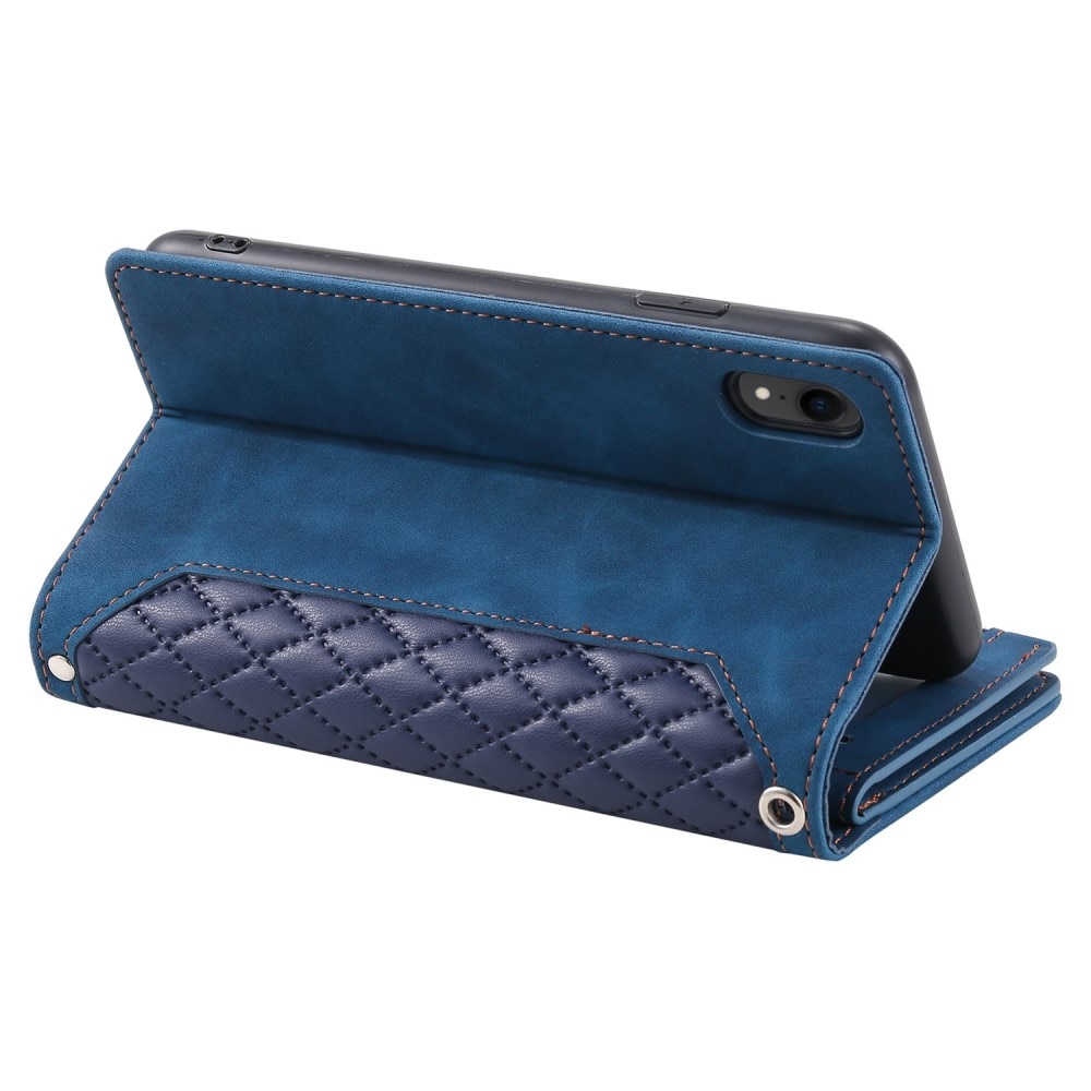 Funda acolchada tipo billetera iPhone Xr Azul
