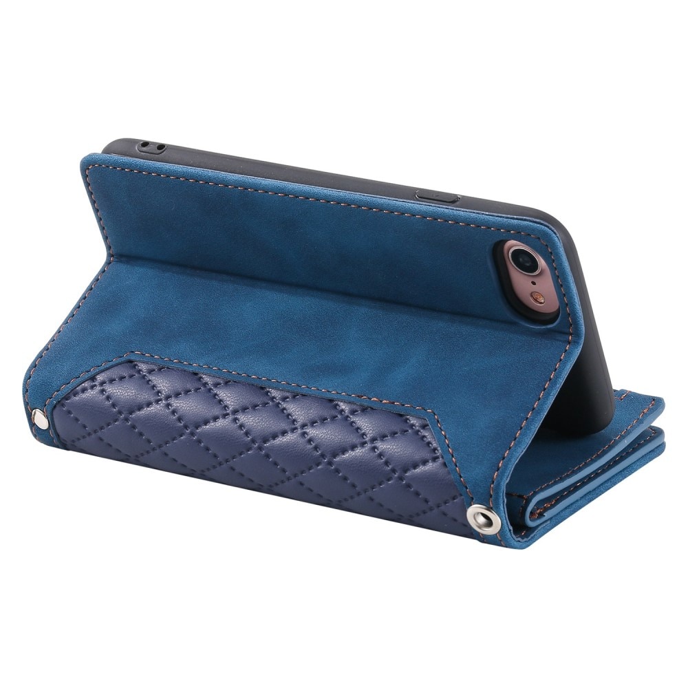 Funda acolchada tipo billetera iPhone 8 azul