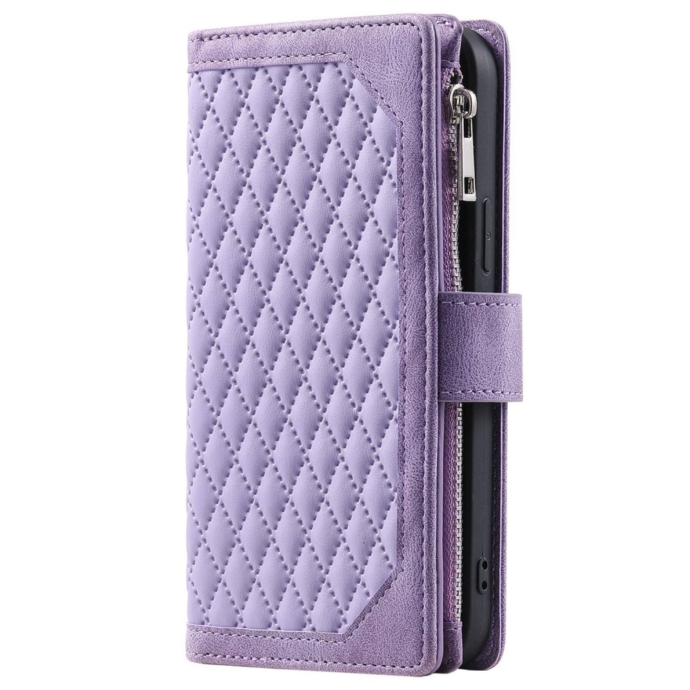 Funda acolchada tipo billetera iPhone 8 Púrpura