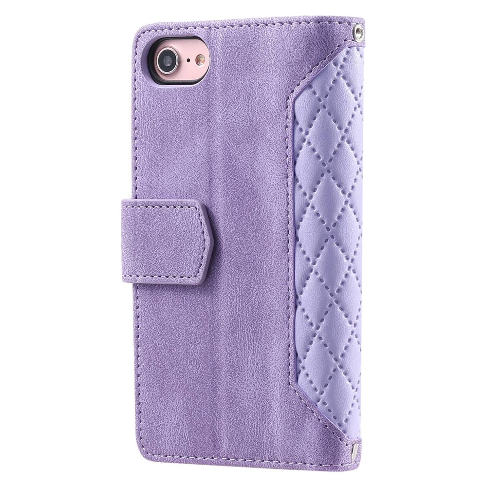 Funda acolchada tipo billetera iPhone 8 violeta