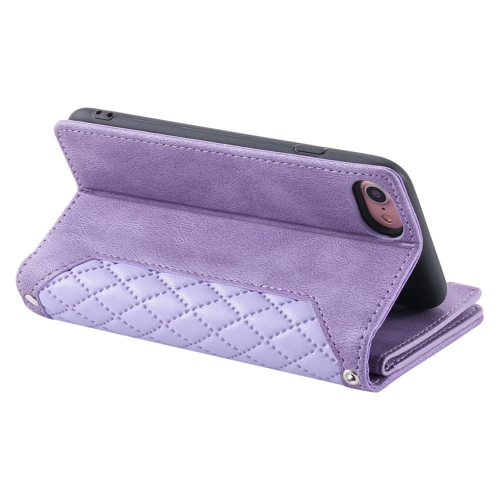 Funda acolchada tipo billetera iPhone 8 Púrpura