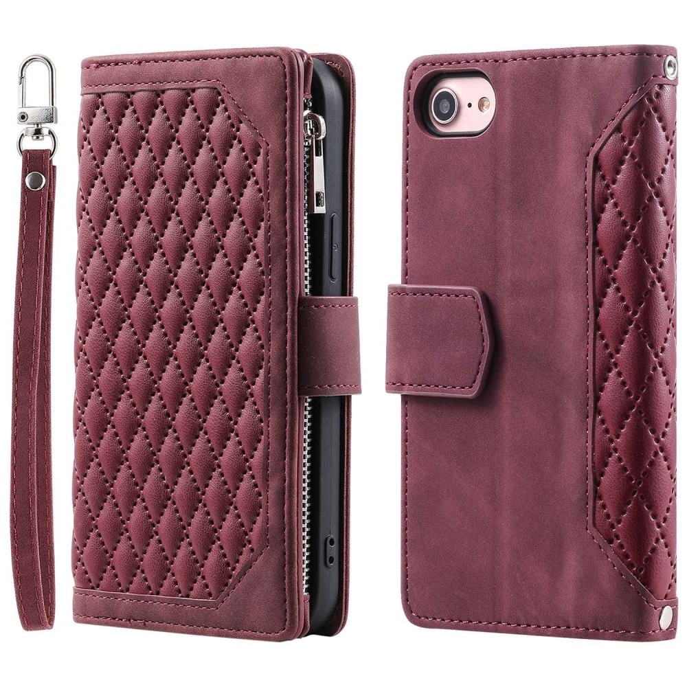 Funda acolchada tipo billetera iPhone 7/8/SE Rojo