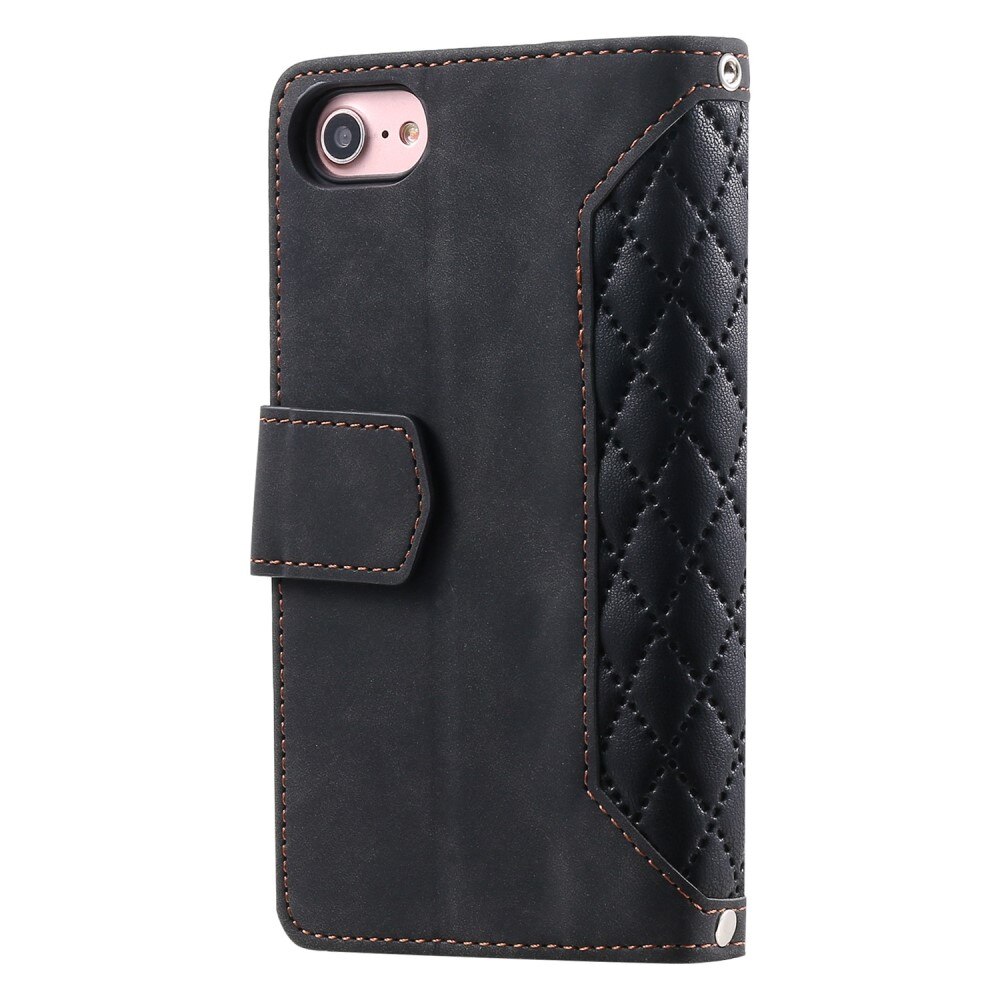 Funda acolchada tipo billetera iPhone SE 2022 Negro