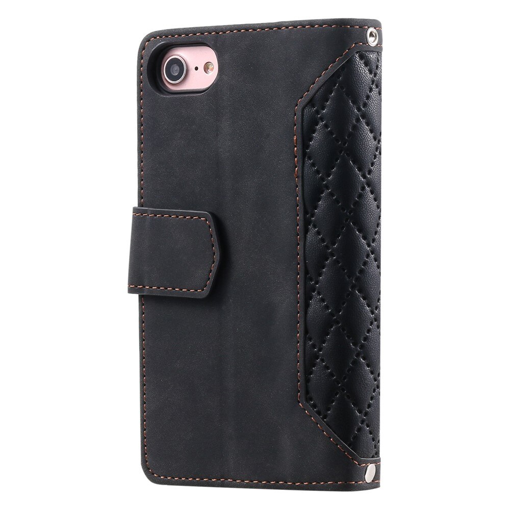 Funda acolchada tipo billetera iPhone 7 negro