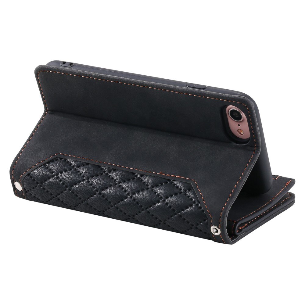 Funda acolchada tipo billetera iPhone SE 2022 Negro