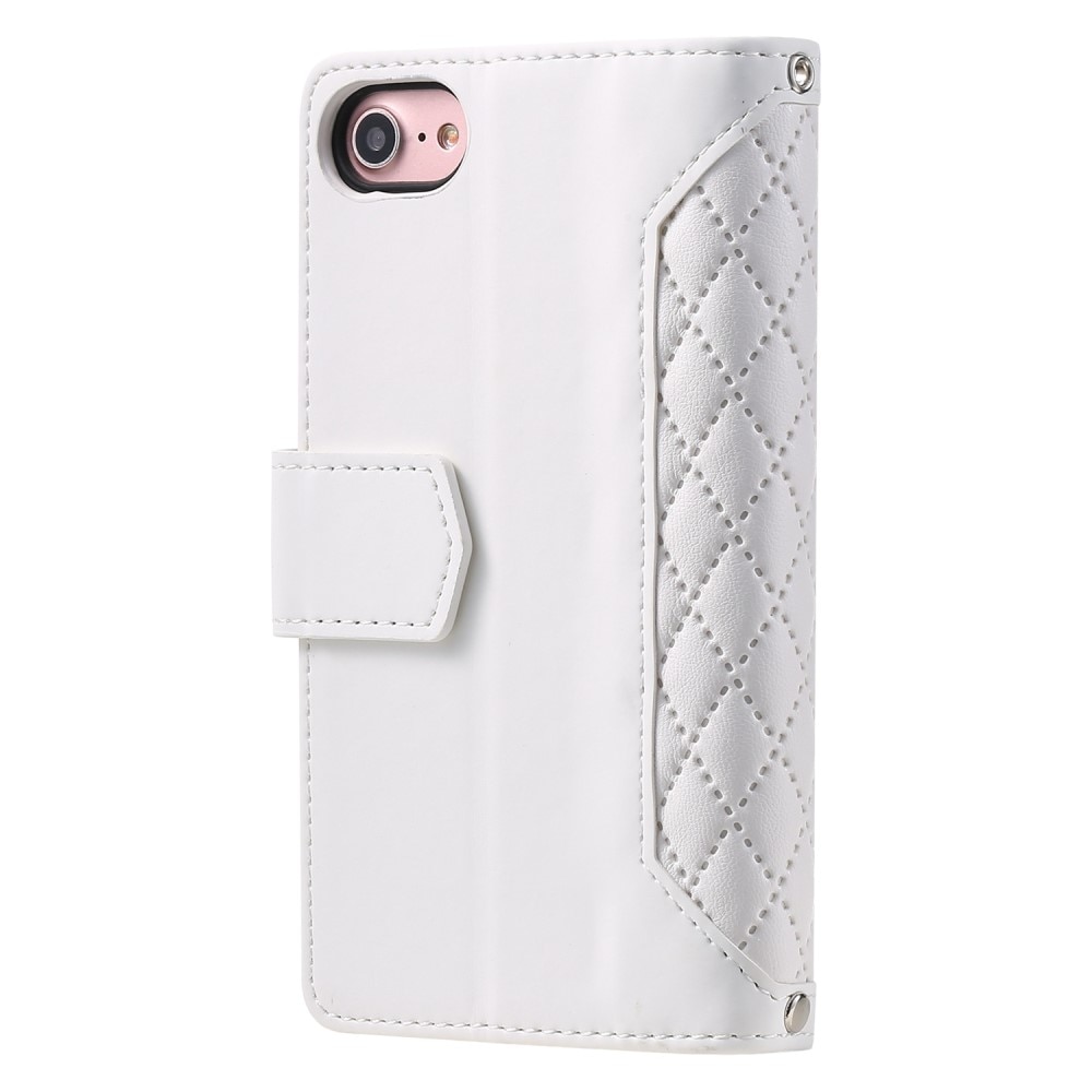 Funda acolchada tipo billetera iPhone 8 blanco