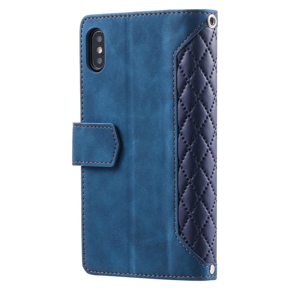 Funda acolchada tipo billetera iPhone X/XS Azul