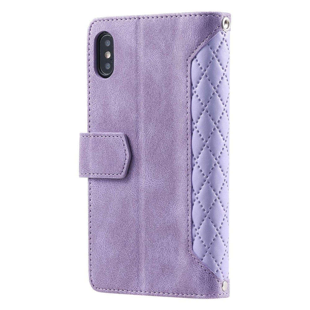 Funda acolchada tipo billetera iPhone X/XS Púrpura