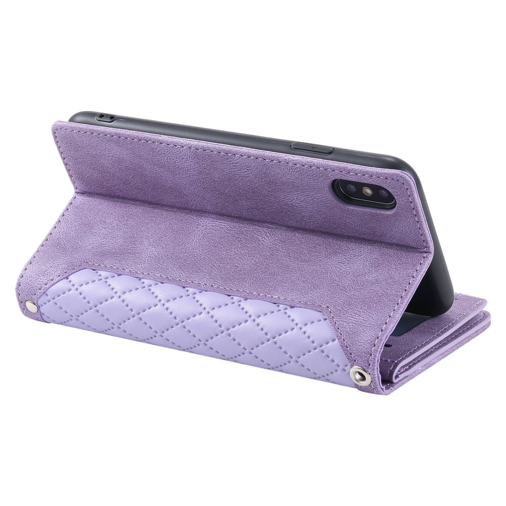 Funda acolchada tipo billetera iPhone X/XS Púrpura