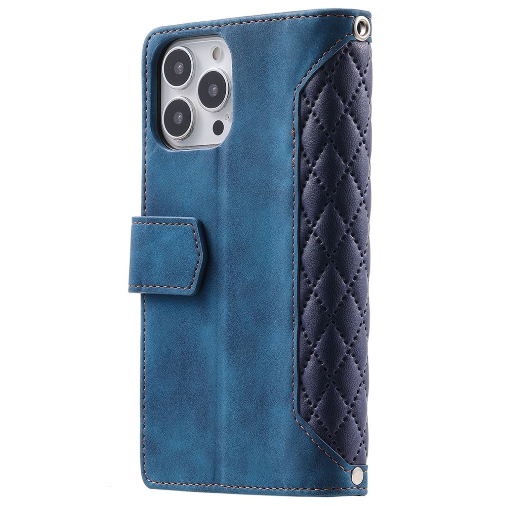 Funda acolchada tipo billetera iPhone 14 Pro Azul