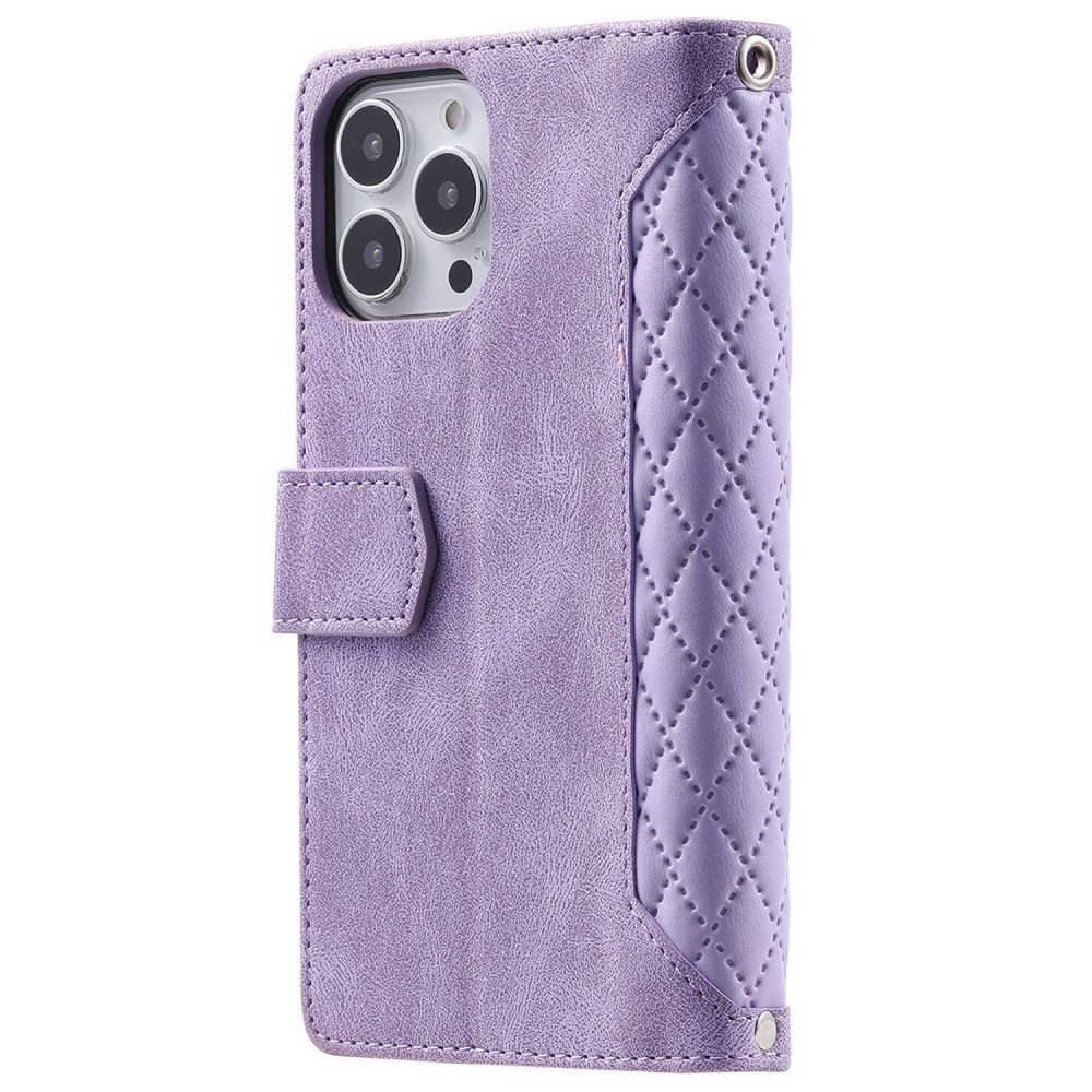 Funda acolchada tipo billetera iPhone 14 Pro Violeta