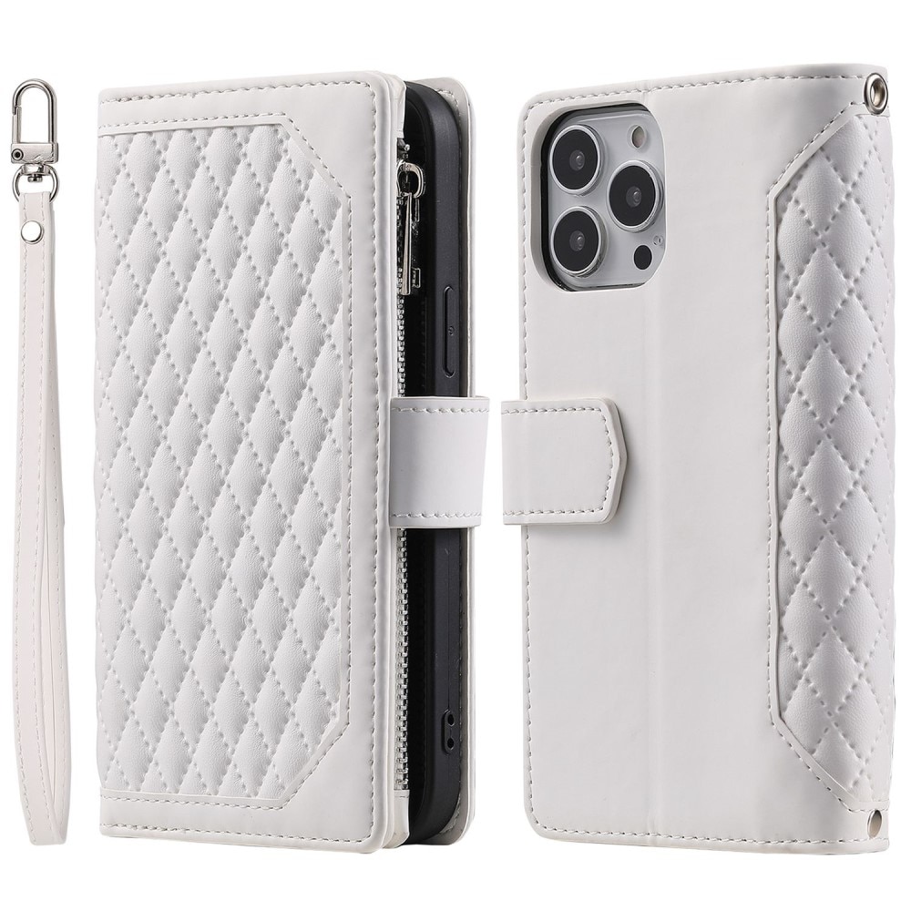 Funda acolchada tipo billetera iPhone 14 Pro Blanco