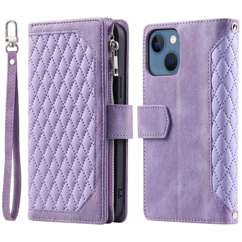 Funda acolchada tipo billetera iPhone 13 Violeta