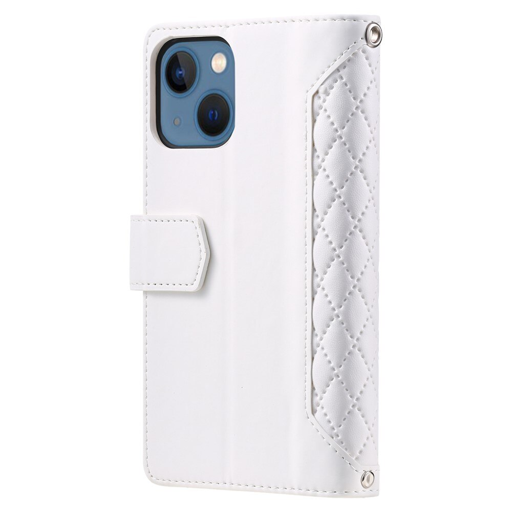 Funda acolchada tipo billetera iPhone 13 Blanco