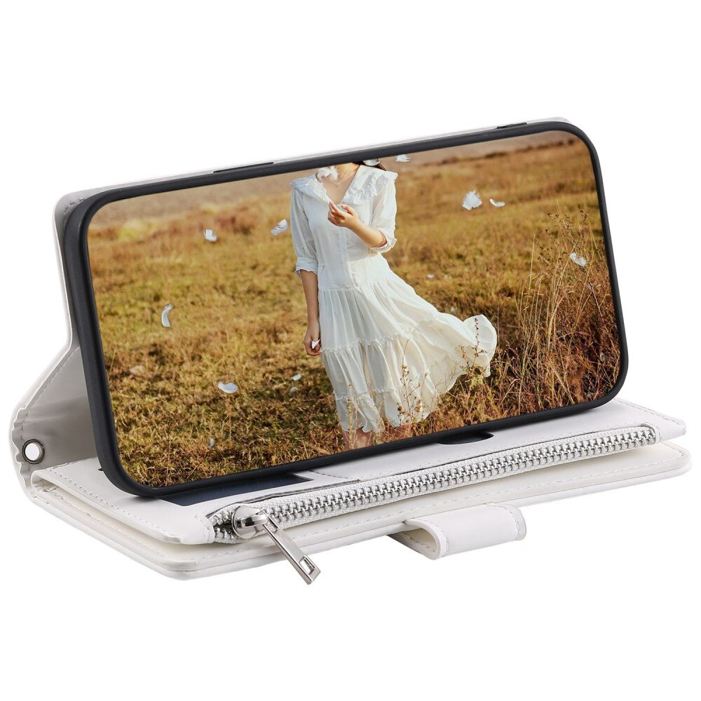 Funda acolchada tipo billetera iPhone 13 Blance