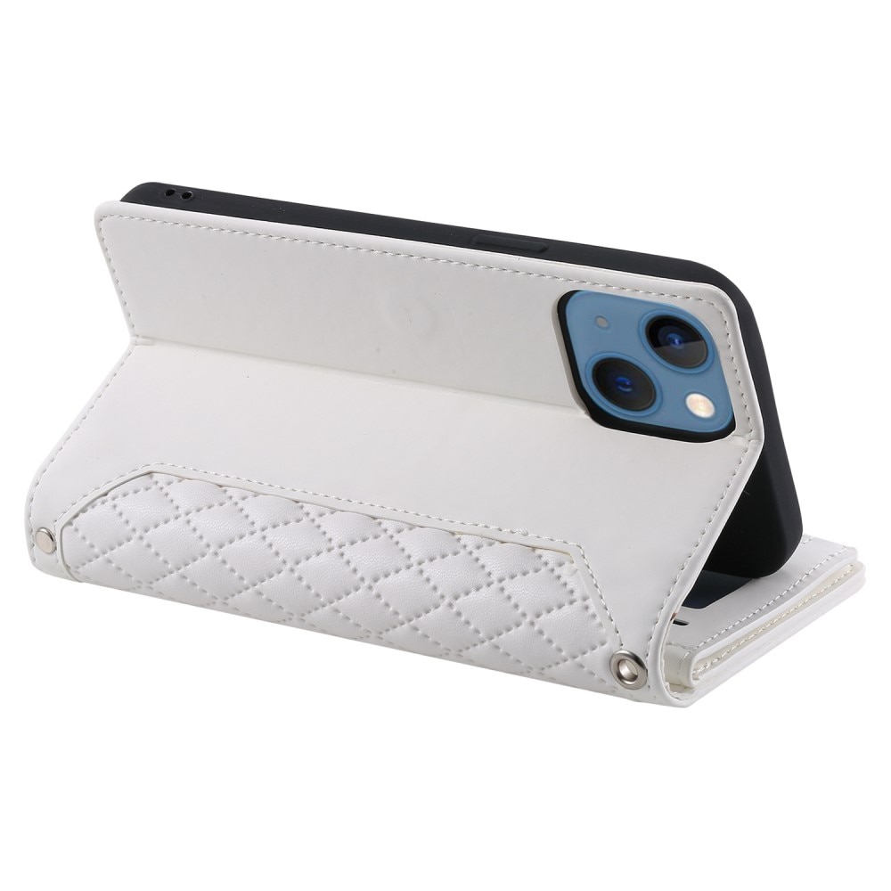 Funda acolchada tipo billetera iPhone 13 Blanco