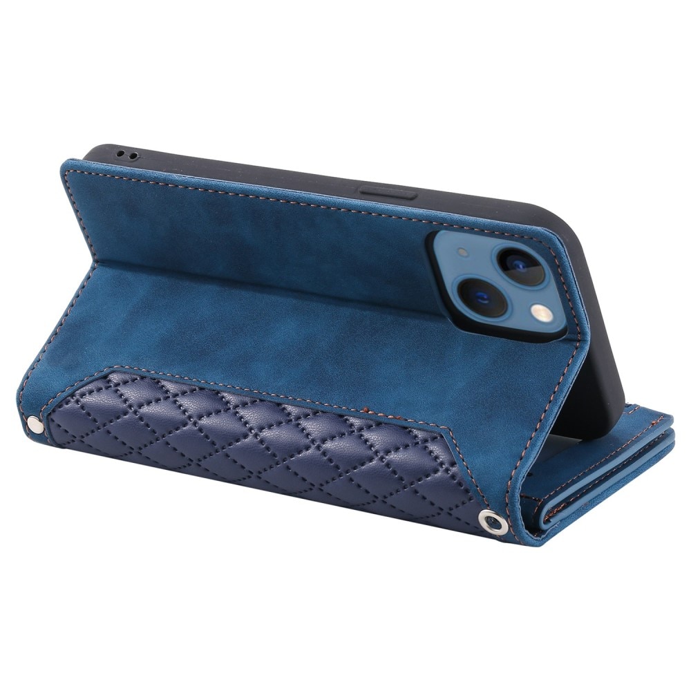 Funda acolchada tipo billetera iPhone 14 Plus Azul