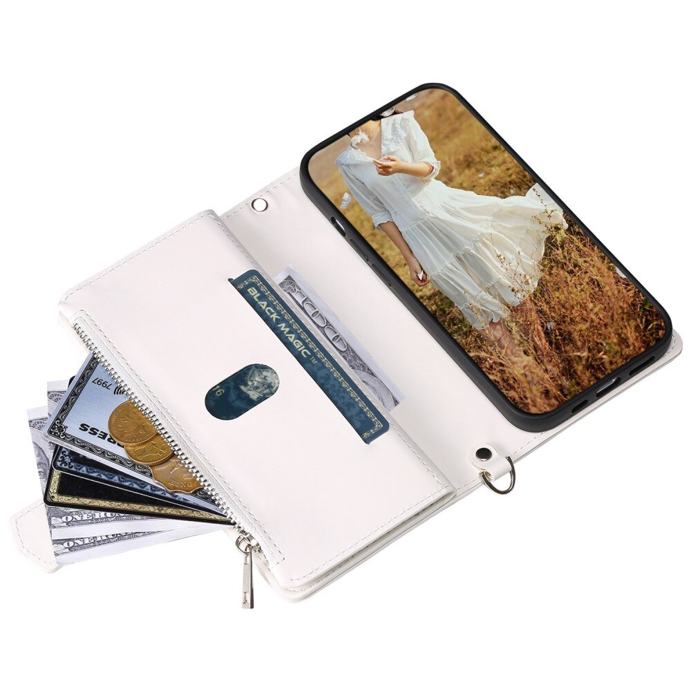 Funda acolchada tipo billetera iPhone 14 Plus Blance
