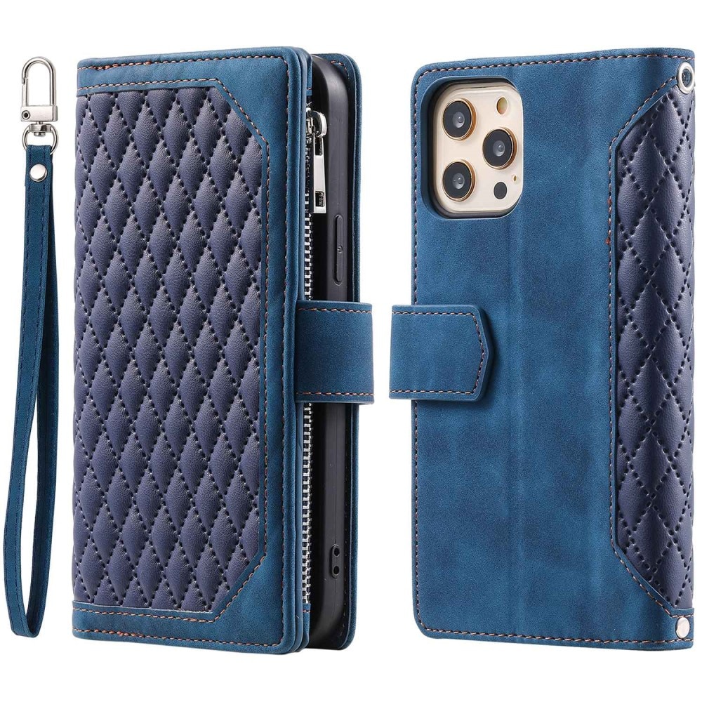 Funda acolchada tipo billetera iPhone 12/12 Pro Azul