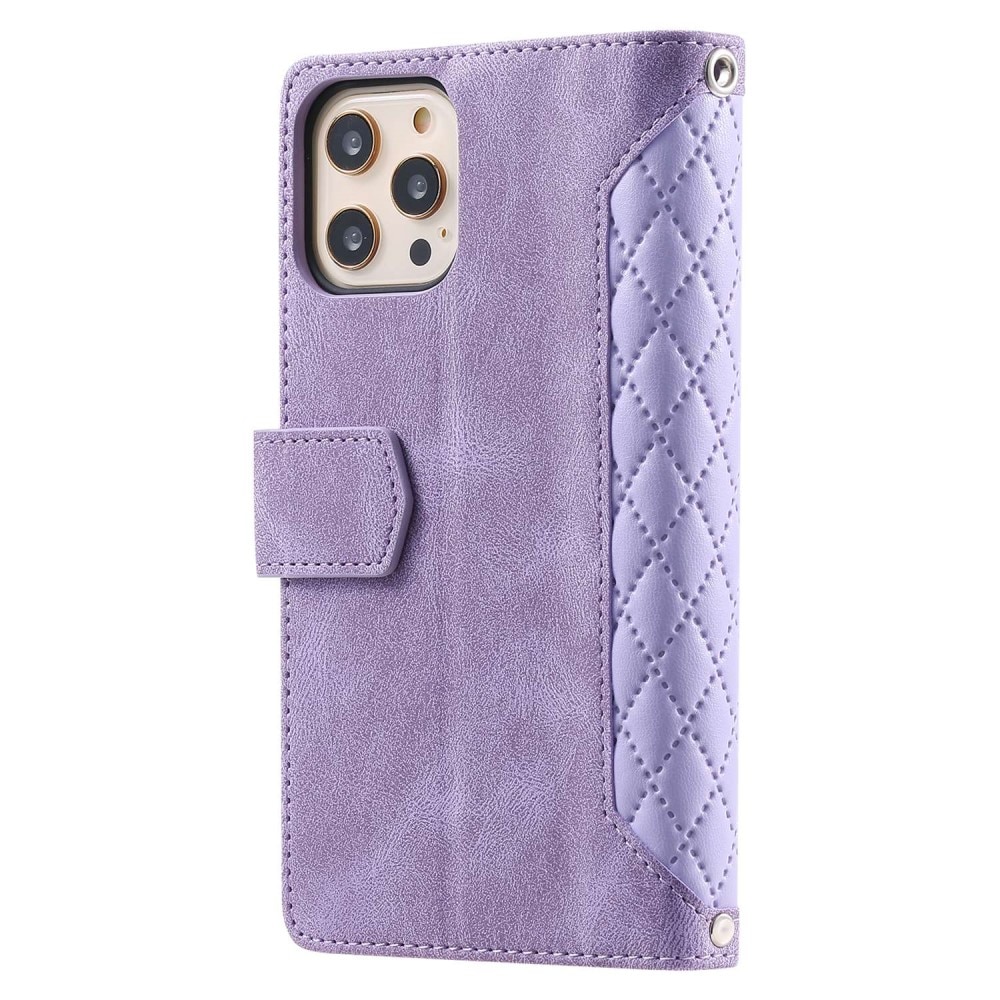 Funda acolchada tipo billetera iPhone 12/12 Pro Violeta