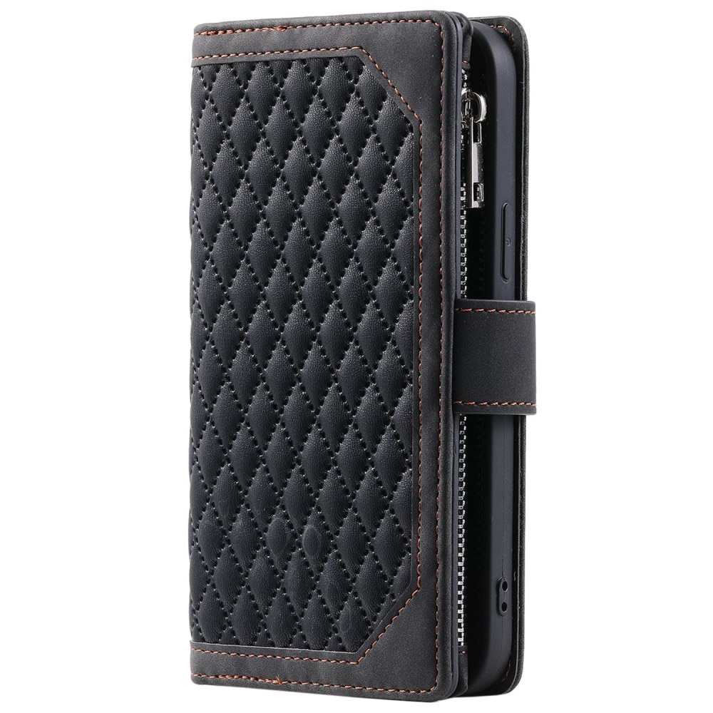 Funda acolchada tipo billetera iPhone 12/iPhone 12 Pro Negro