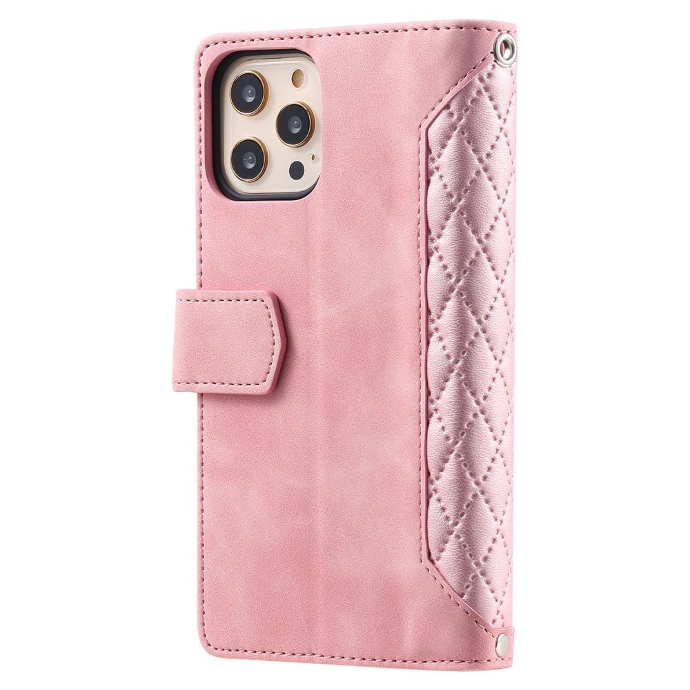 Funda acolchada tipo billetera iPhone 12/iPhone 12 Pro Rosa