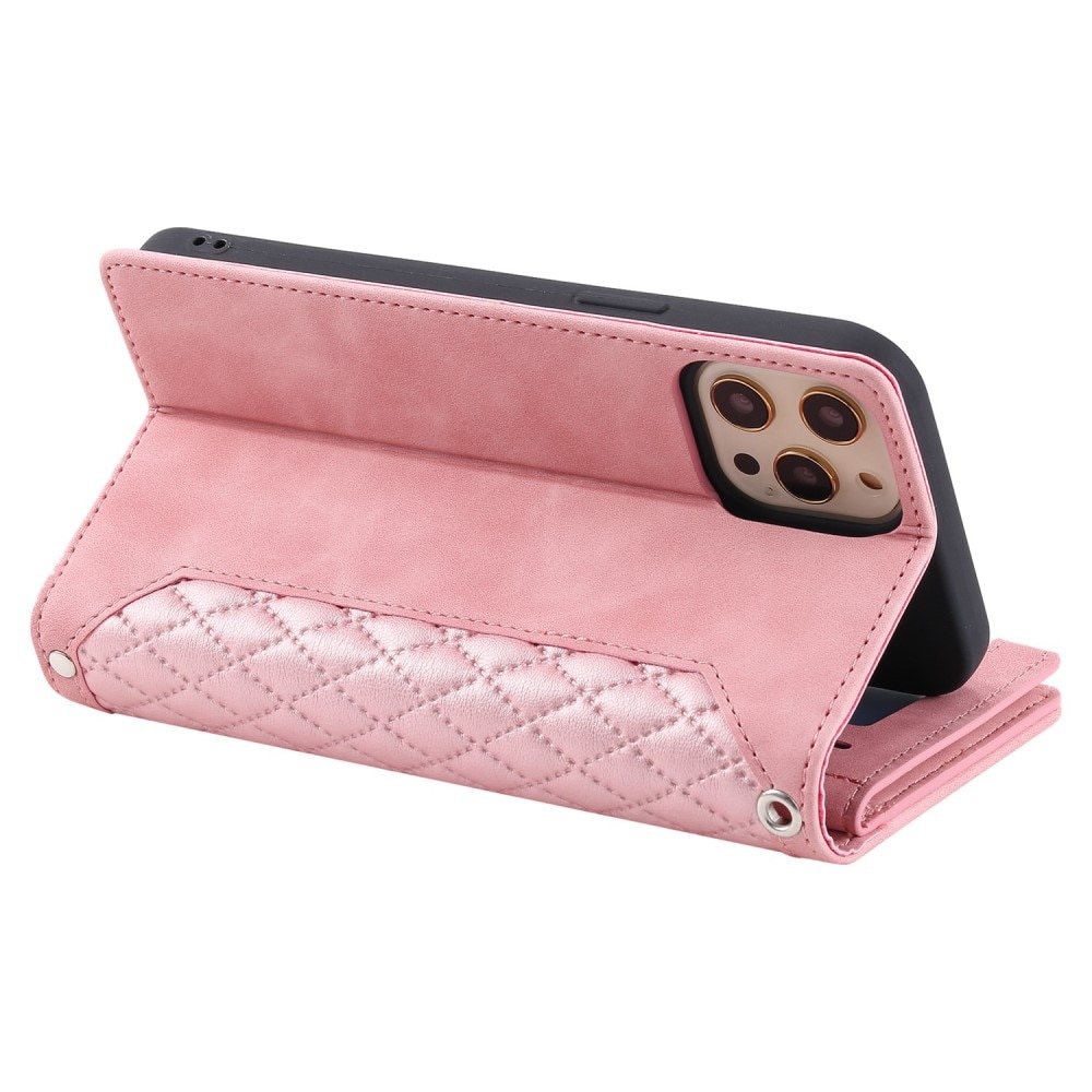 Funda acolchada tipo billetera iPhone 12/iPhone 12 Pro Rosa