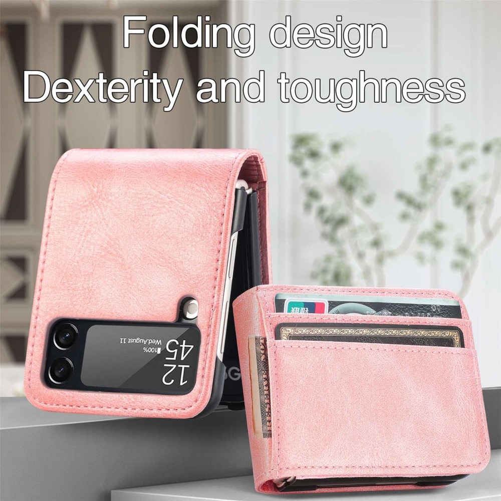 Funda cartera Samsung Galaxy Z Flip 4 Rosado