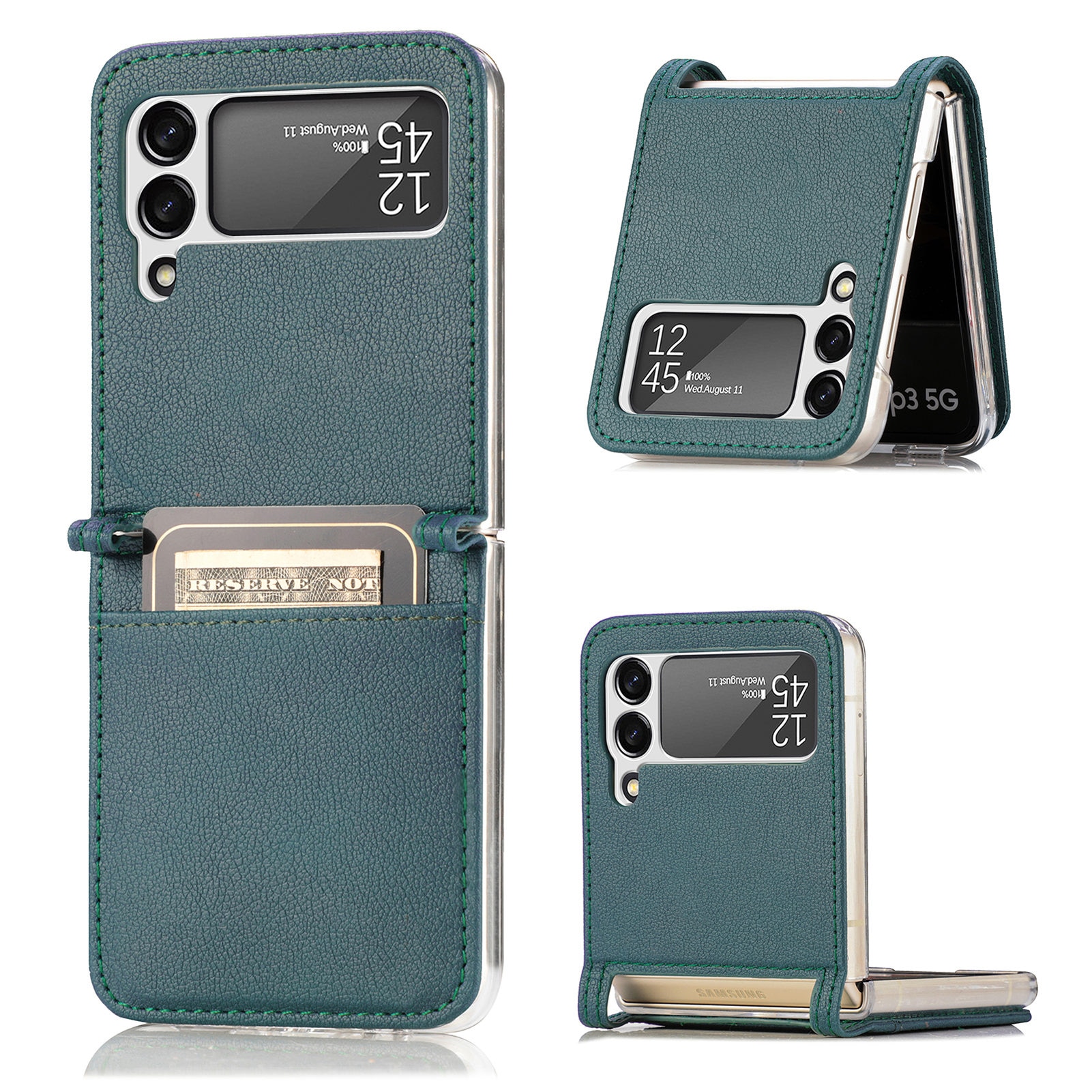 Cartera Slim Card Wallet Samsung Galaxy Z Flip 4 Verde