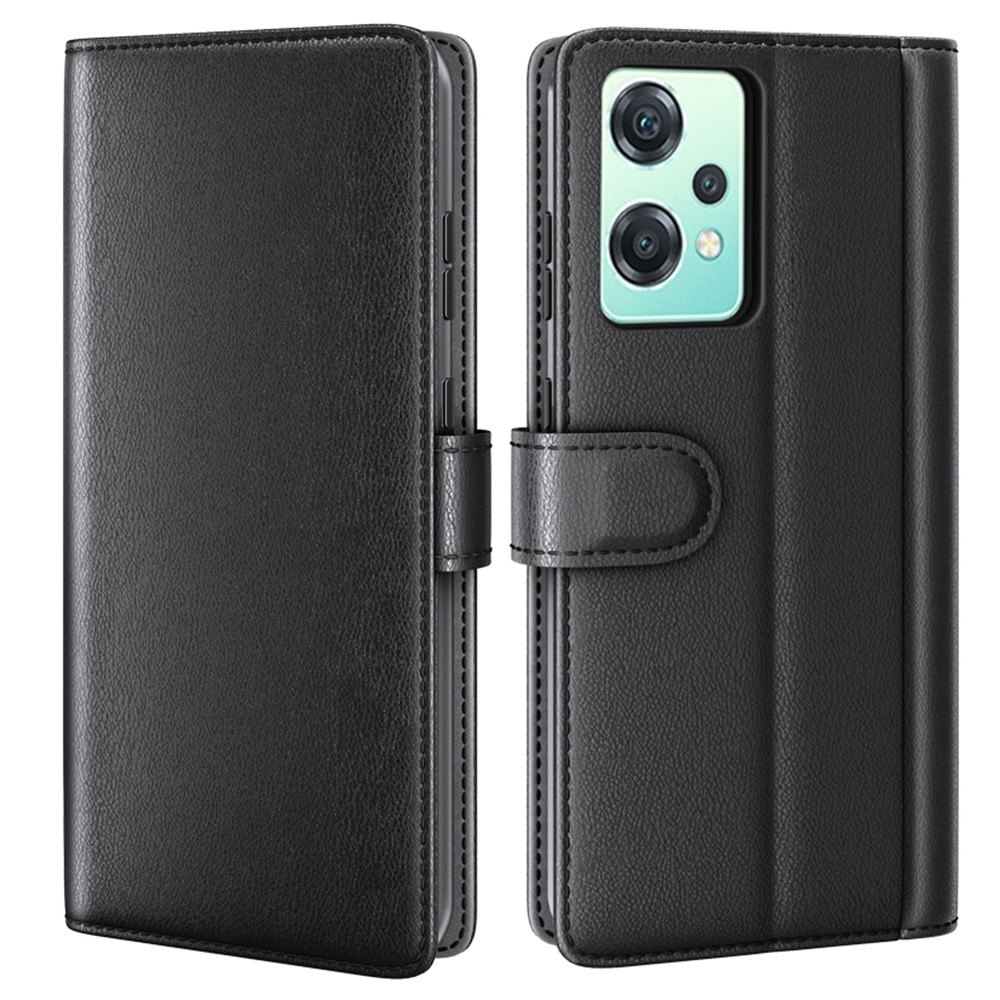 Funda de cuero genuino OnePlus Nord CE 2 Lite 5G, negro