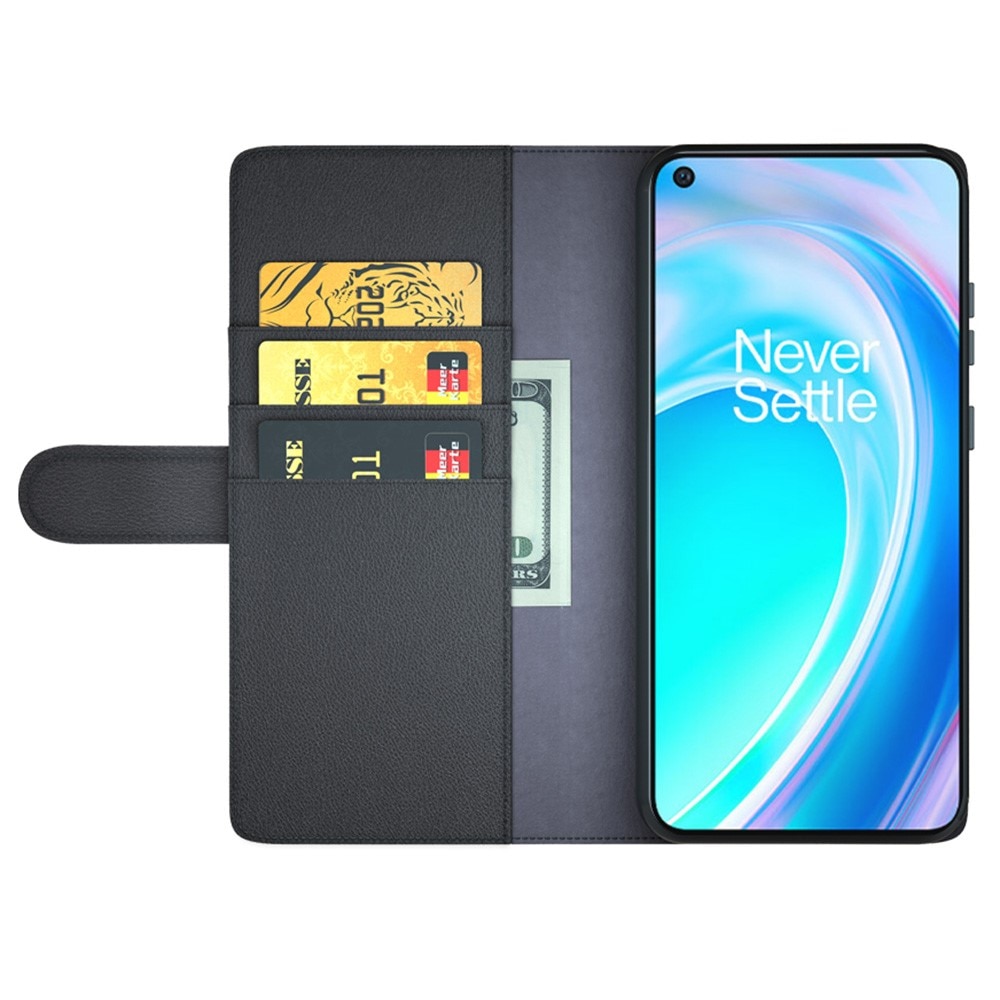 Funda de cuero genuino  OnePlus Nord CE 2 Lite 5G, Negro