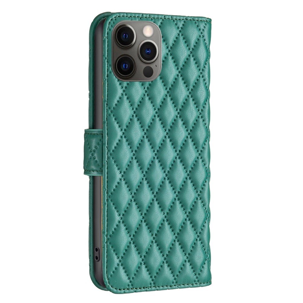 Funda acolchada con solapa iPhone 12/12 Pro Verde