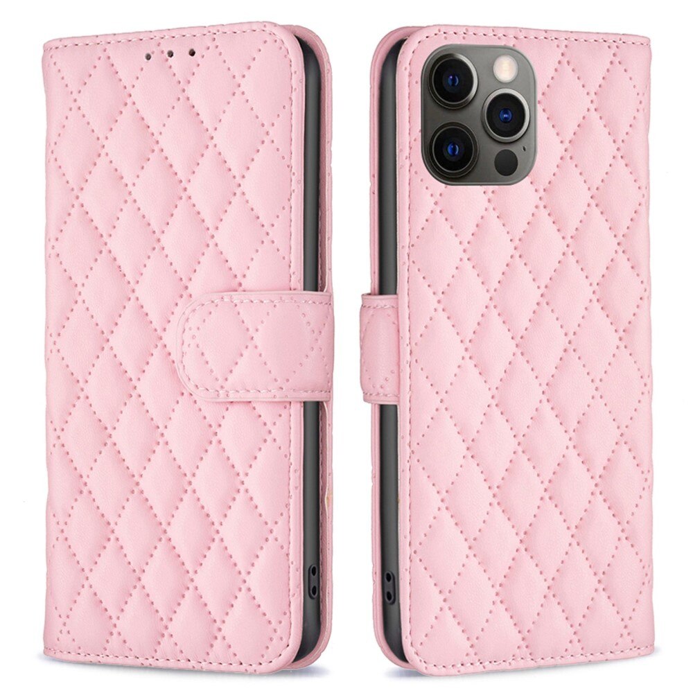 Funda acolchada con solapa iPhone 12/12 Pro Rosado