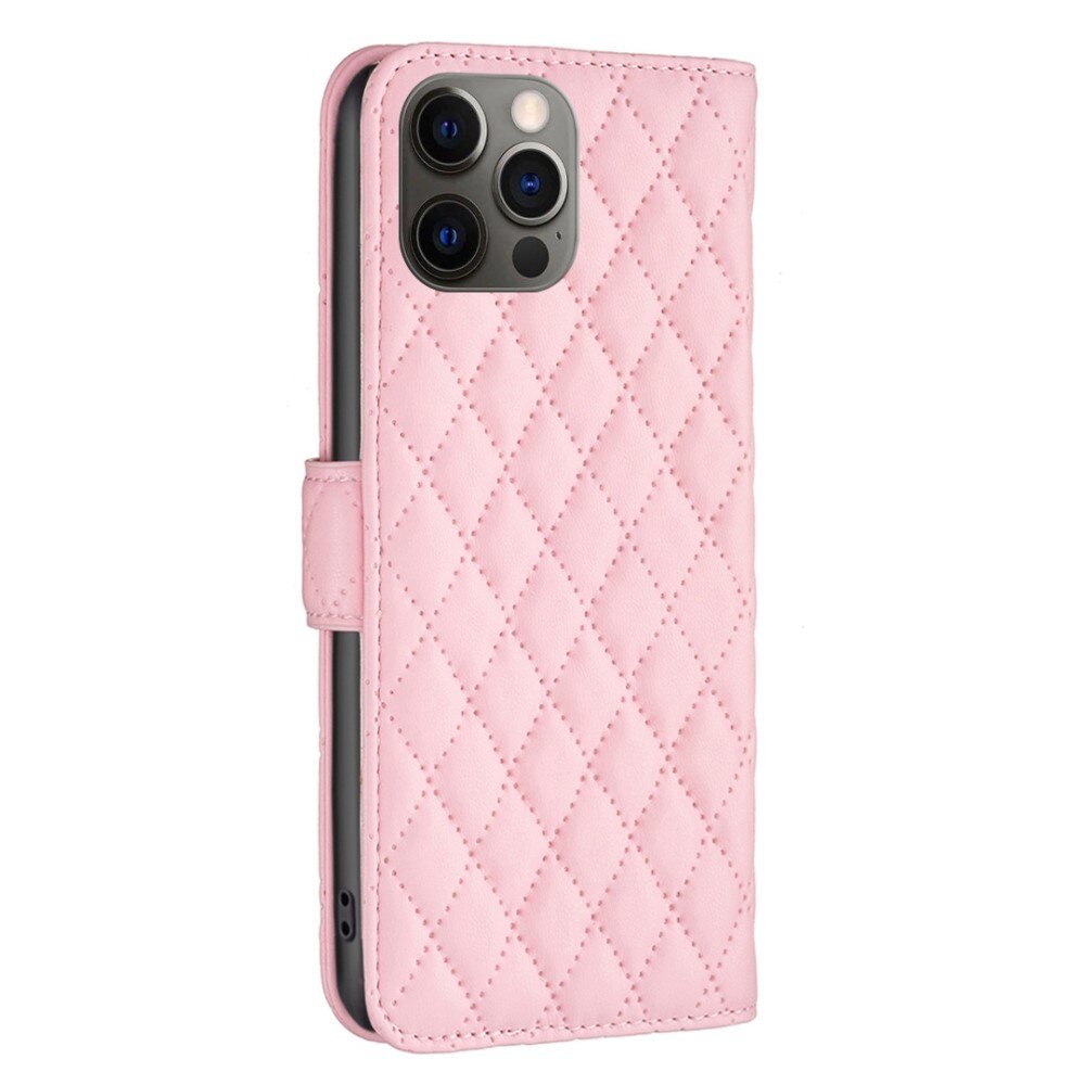 Funda acolchada con solapa iPhone 12/12 Pro Rosado