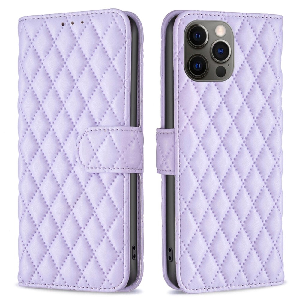 Funda acolchada con solapa iPhone 12/12 Pro Violeta