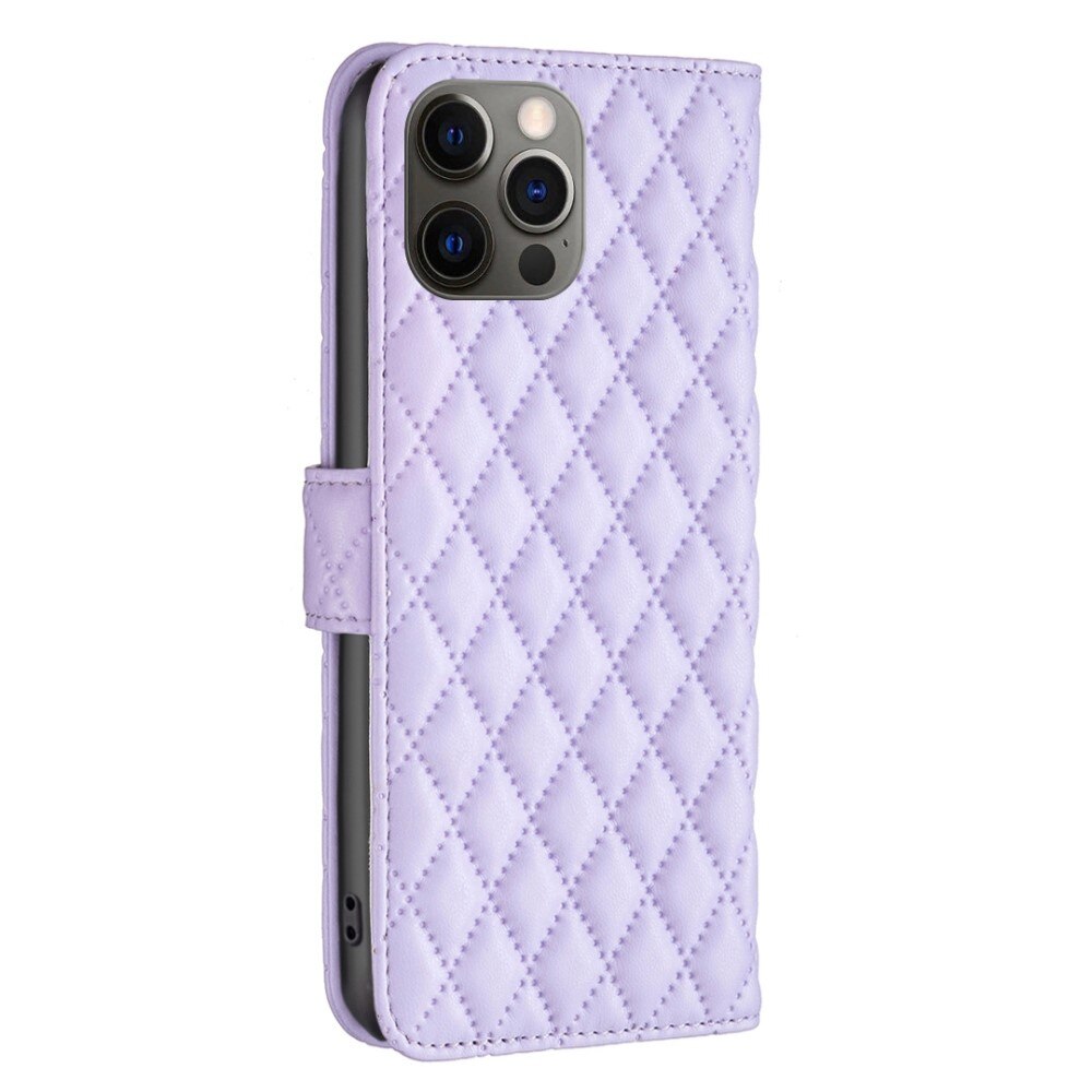 Funda acolchada con solapa iPhone 12/12 Pro Violeta