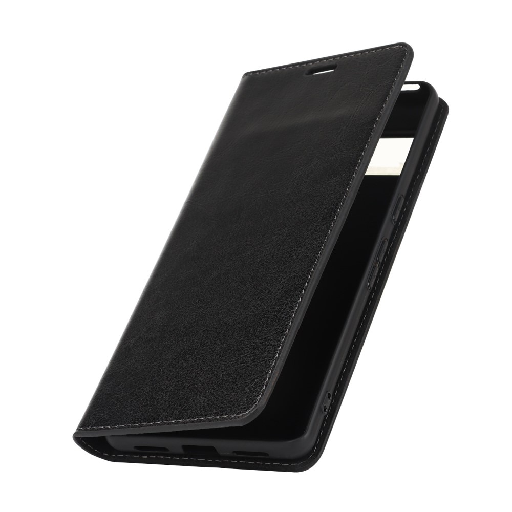 Funda cartera de cuero genuino Google Pixel 7 Pro negro