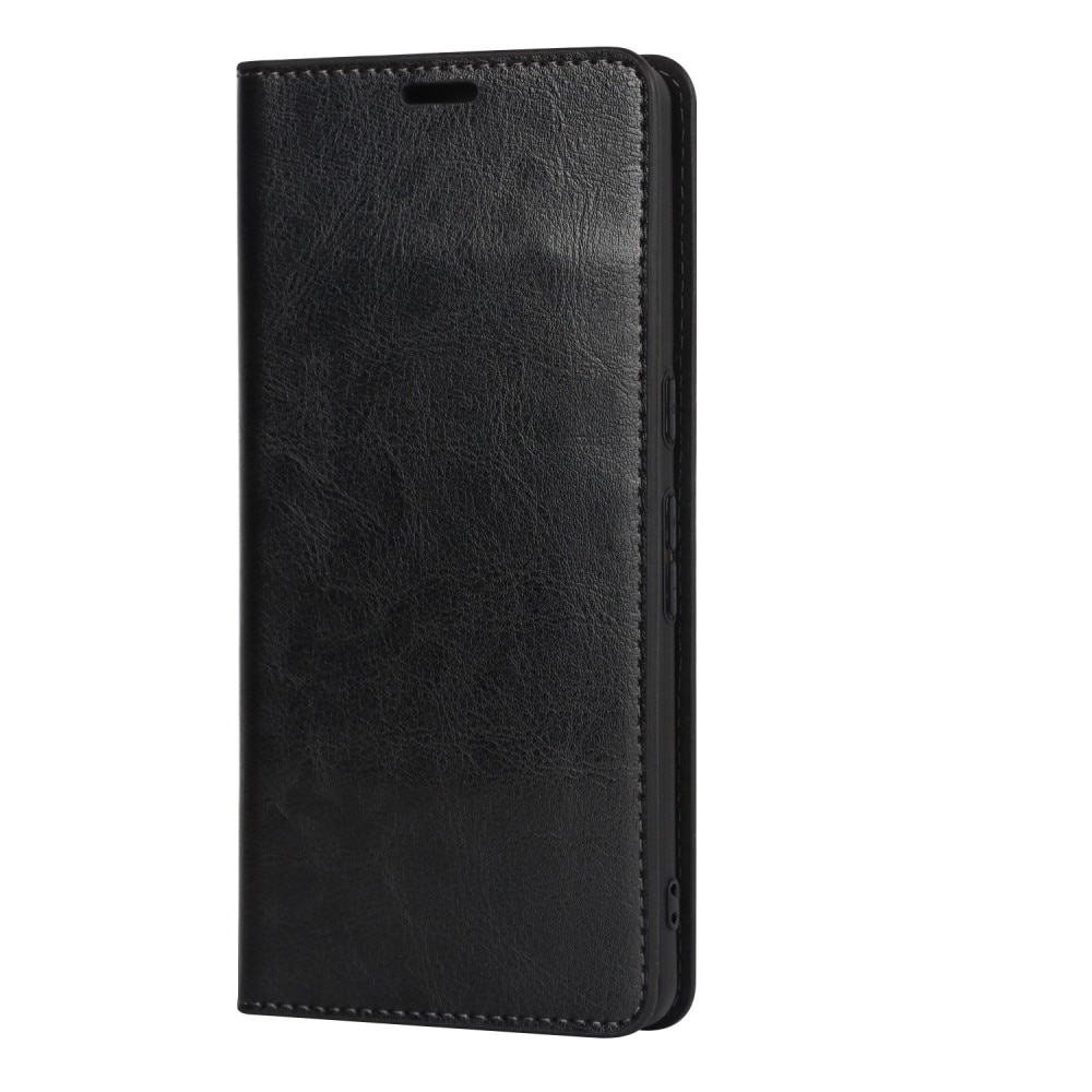 Funda cartera de cuero genuino Google Pixel 7 Pro Negro