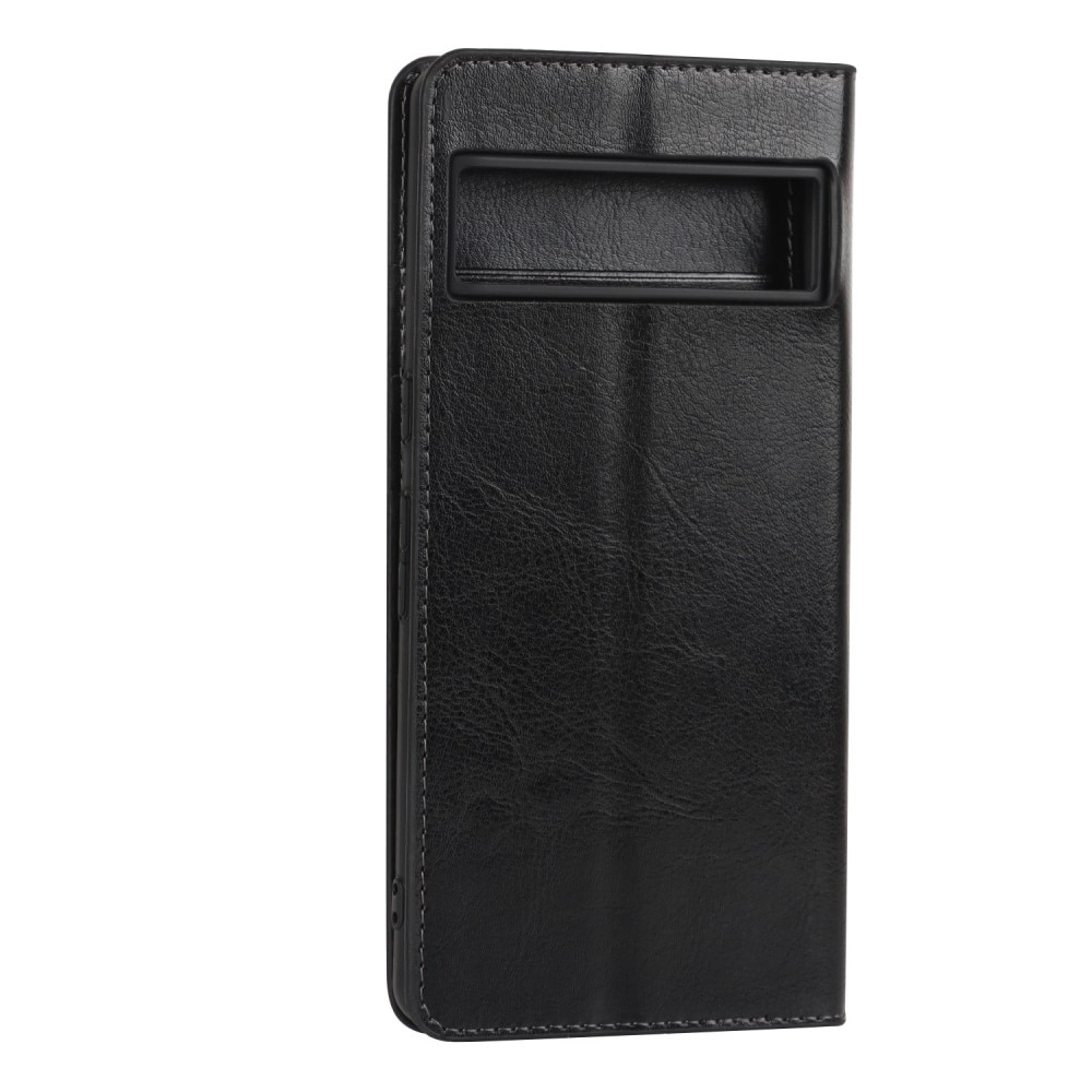 Funda cartera de cuero genuino Google Pixel 7 Pro Negro