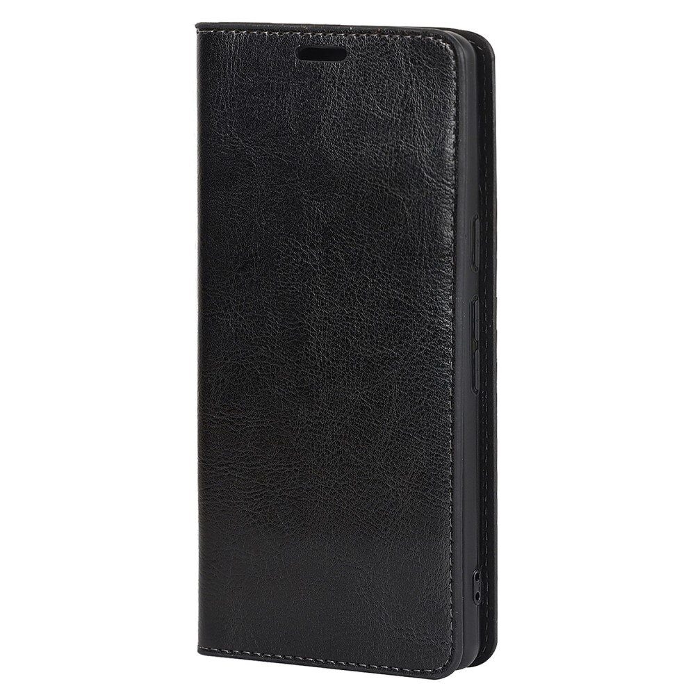 Funda cartera de cuero genuino Google Pixel 7 Negro