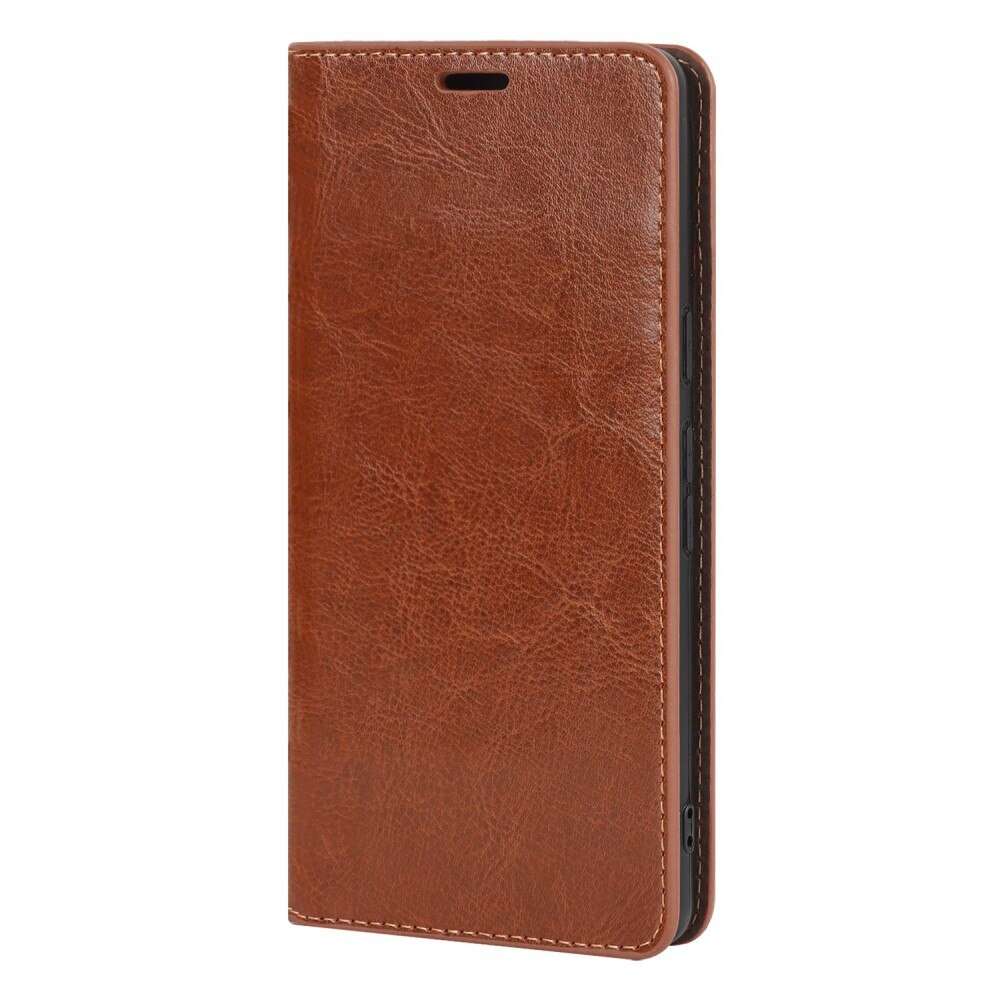 Funda cartera de cuero genuino Google Pixel 7 Marrón