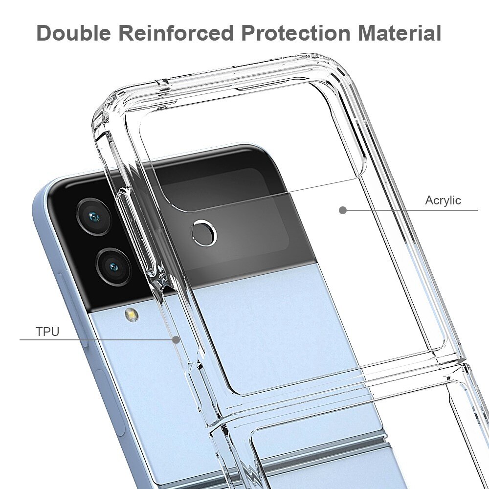Funda híbrida para Samsung Galaxy Z Flip 4 Transparente