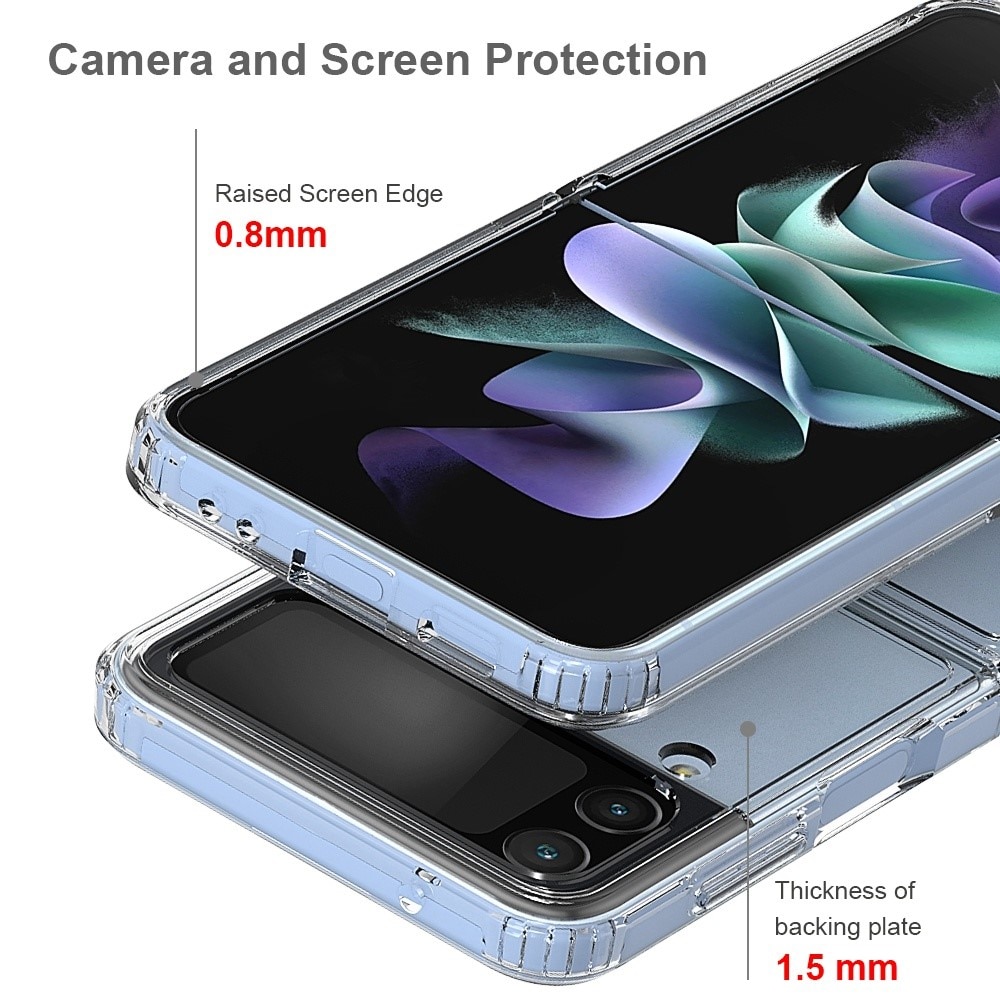 Funda híbrida para Samsung Galaxy Z Flip 4 Transparente
