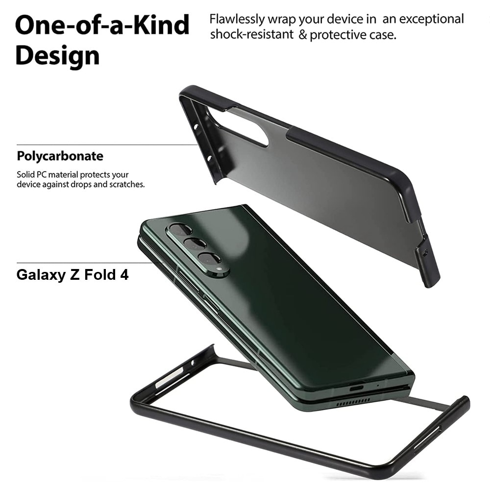 Funda rígida engomada Samsung Galaxy Z Fold 4 Negro