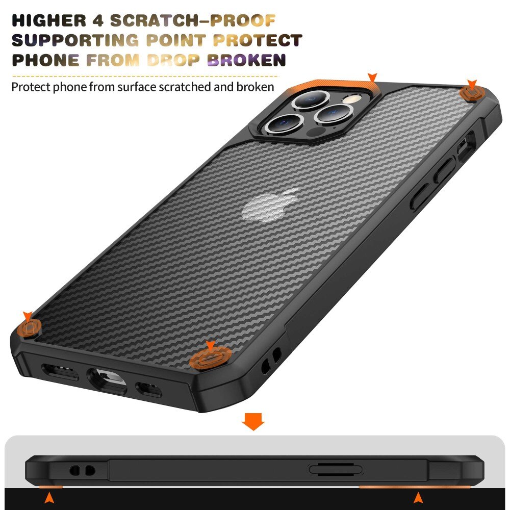 Funda híbrida iPhone 14 Pro Max Fibra de carbon