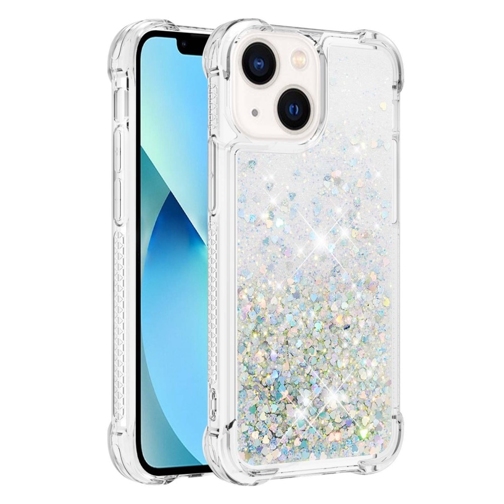 Funda Glitter Powder TPU iPhone 14 Plata