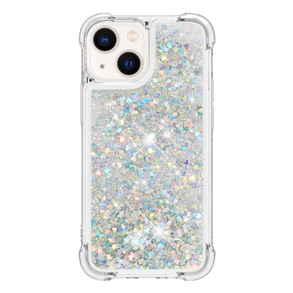 Funda Glitter Powder TPU iPhone 14 Plata