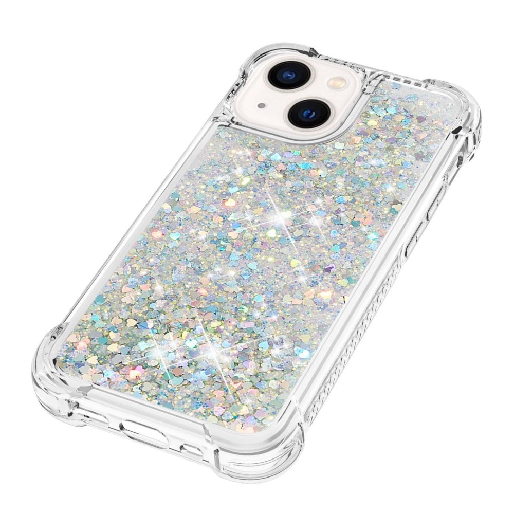 Funda Glitter Powder TPU iPhone 14 Plata