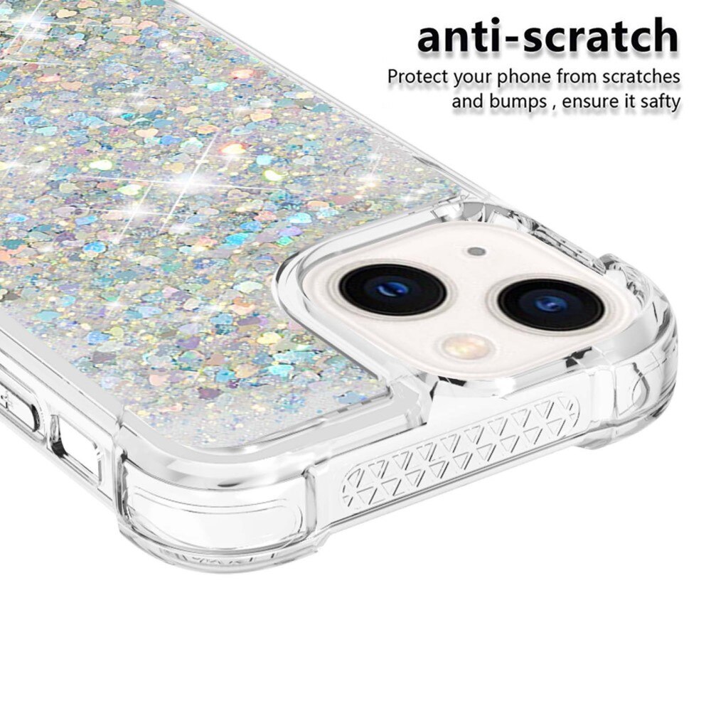 Funda Glitter Powder TPU iPhone 14 Plata