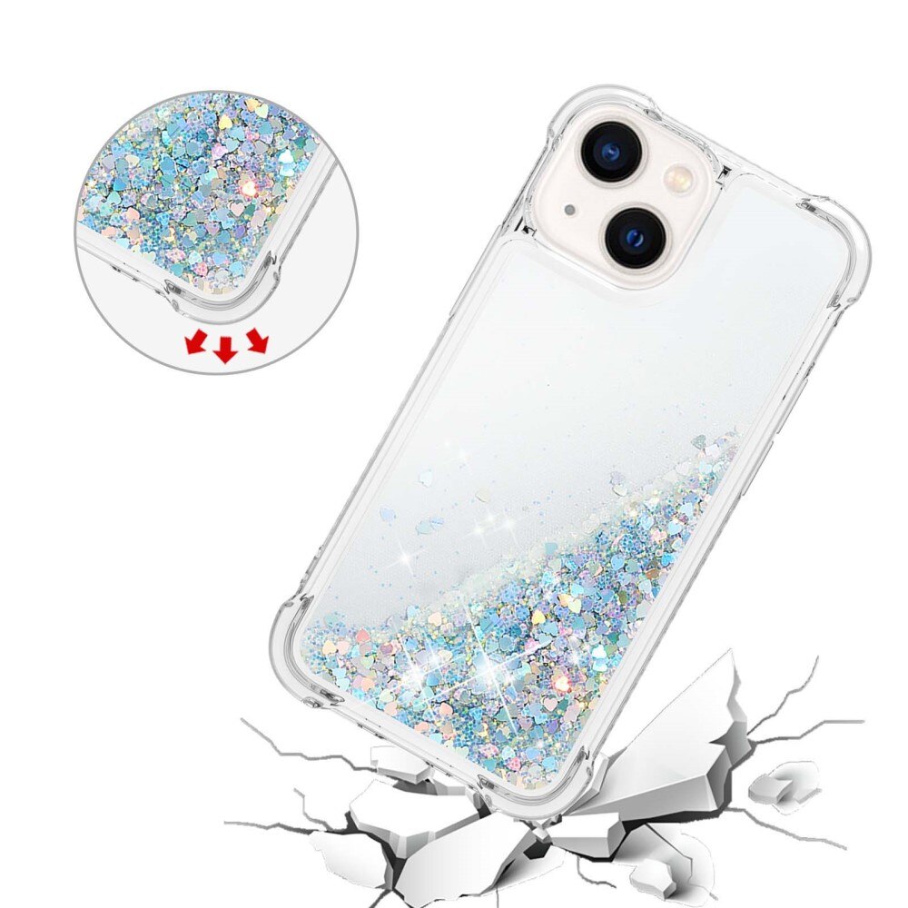 Funda Glitter Powder TPU iPhone 14 Plata